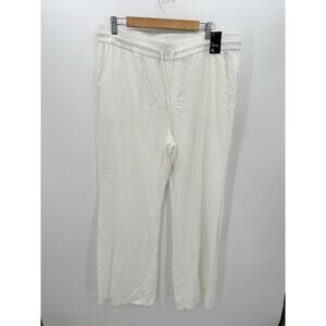 SOHO New York & Company Womens Linen Blend Wide Leg Pants Size XL Boho Coastal